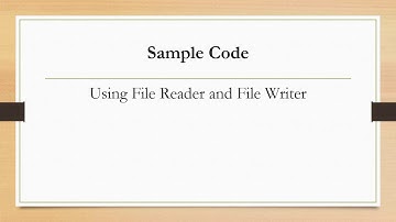 Lesson 3 : File input Output