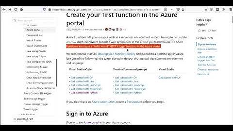 AZ 303/304  Function Apps - Create your first function in the Azure portal (Tutorial - HttpTrigger)