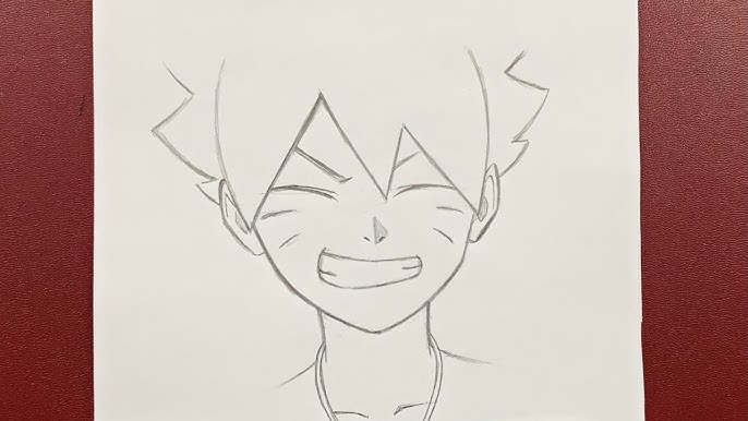 desenho de anime fácil, como desenhar metade do rosto Mitsuya Takashi  fácil