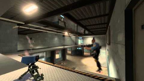 [TF2] Flare Gun Sniping into Sentry Gun! lol