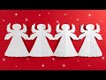 Cutting paper art designs for christmas decoration  how to make a paper angel garland tutorial