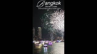 New Year 2024 Firework Bangkok Thailand Thai River Cruise