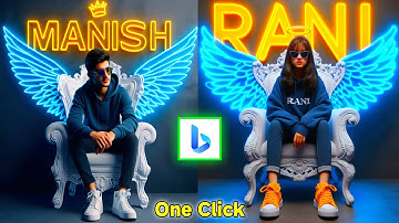 How To Create 3D Ai Wings ai Image | Trend Wings Name Editing | Bing Image Creator trending 🔥🔥
