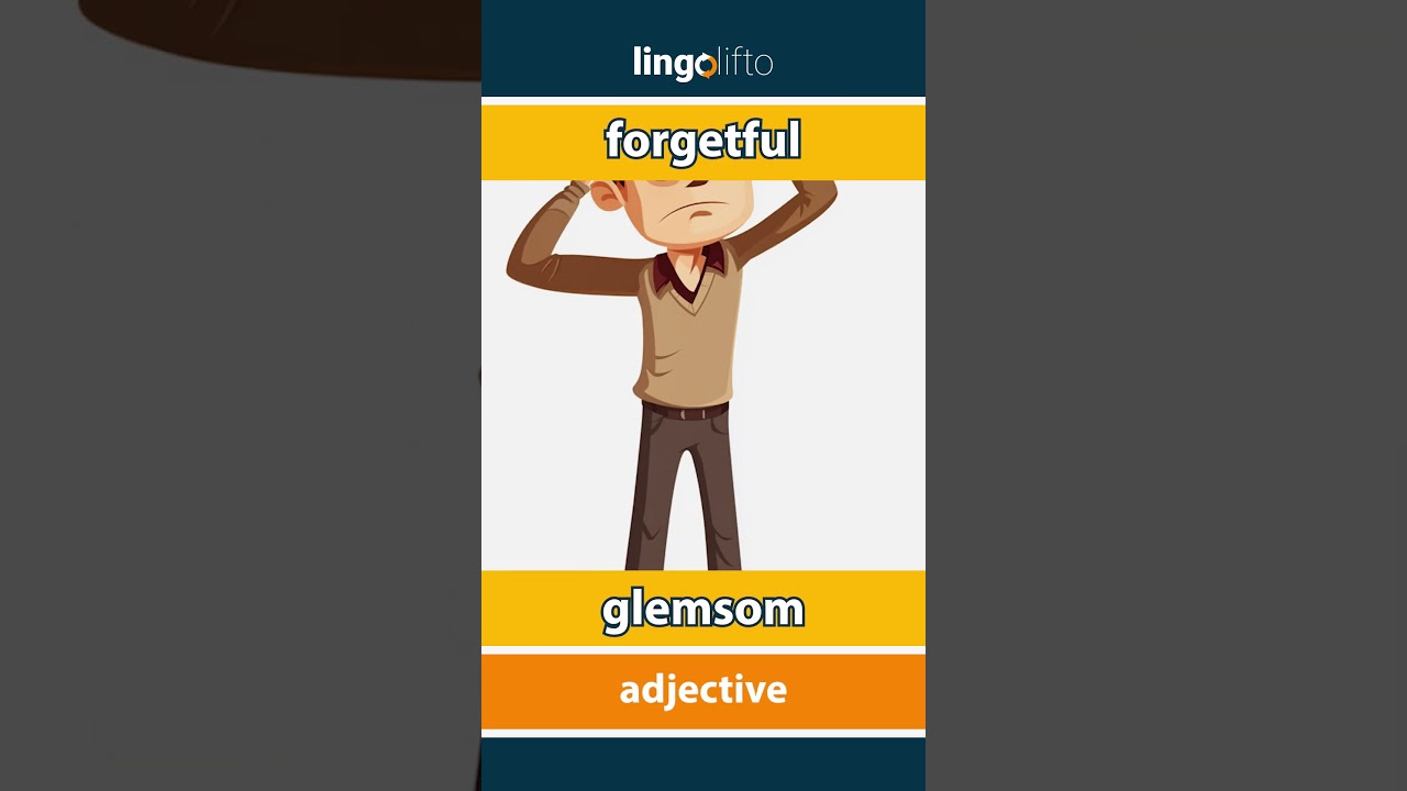 🇬🇧🇳🇴 forgetful - glemsom : learn English : la oss lære engelsk : vocabulary builder