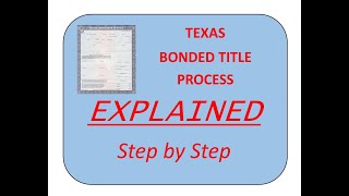 STEP BY STEP HOW TO DO A BONDED CAR TITLE IN TEXAS