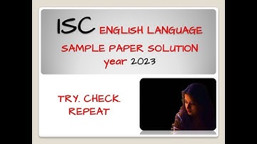 ISC GRAMMAR PAPER || ISC ENGLISH LANGUAGE SAMPLE PAPER || MCQ WITH SOLUTION|| 2022-2023 ||