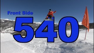 Snowboarding Frontside 540