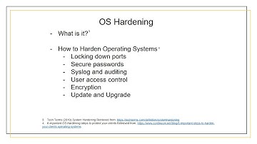 Operating Systems and Firewalls