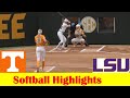 7 lsu vs 4 tennessee softball game 2 highlights april 20 2024