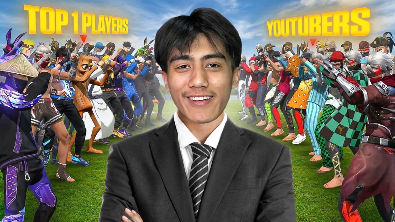 20 YouTubers vs 20 Top 1 Players 🔥 Who Will Win? 🏆