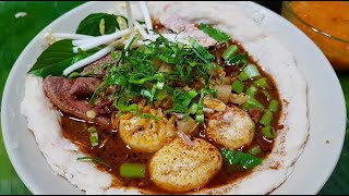 1113 ก๋วยเตี๋ยวเรือชามหมูเด้ง สูตรเข้มข้น จัดจ้าน กากหมูเน้นๆ Noodle in braised pork soup