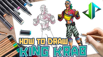[DRAWPEDIA] HOW TO DRAW KING KRAB SKIN from FORTNITE - STEP BY STEP DRAWING TUTORIAL