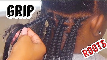 HOW TO GRIP BOX BRAIDS |SLOWED DOWN AND CLOSE UP ON THE ROOT