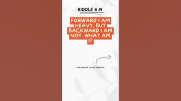 Mind-Bending Riddle: Heavy Forward, Light Backward | Daily Challenge #19 #shorts