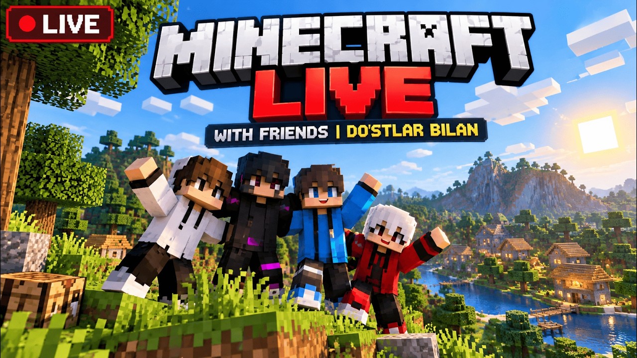Minecraft Jonli Efir 🔴 Friends & Chaos | Qo'shiling! - YouTube