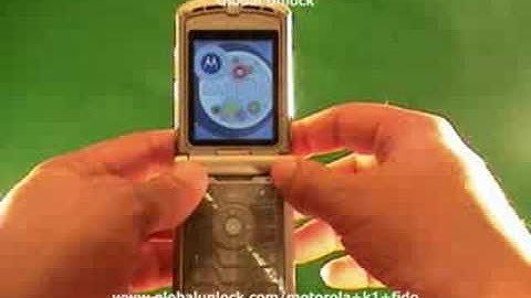 Unlock Motorola on Fido K1 KRZR by Code - globalunlock.com