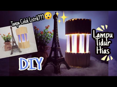 DIY Lampu  Tidur  dari  kardus  bekas dan stik es krim YouTube