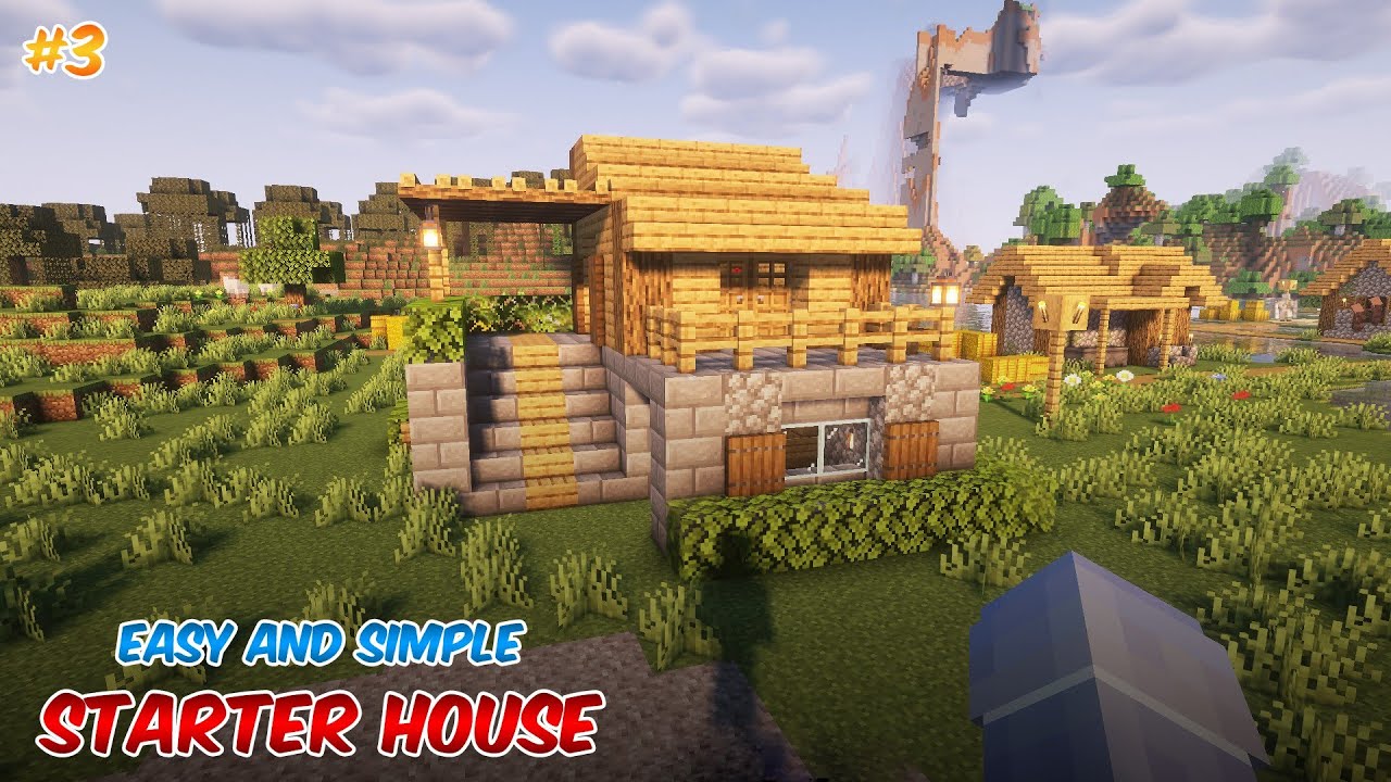 HOW TO MAKE EASY AND SIMPLE STARTER HOUSE IN MINECRAFT TUTORIAL FOR ...