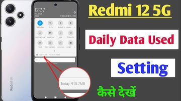 redmi 12 5g daily data used setting / redmi 12 5g enable daily data use in notification bar