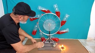 Perpetual Motion Wheel Generating Free Energy