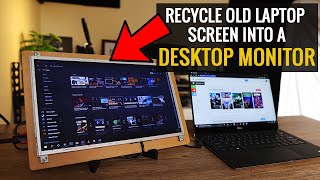 how to turn old laptop screen into external desktop monitor