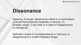 Dissonance Meaning