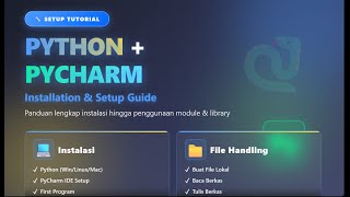 Instalasi Python & PyCharm Lengkap - Setup Environment + Module & Library Tutorial