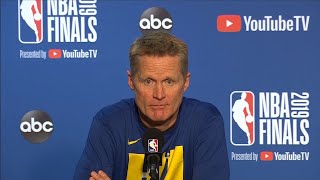 Raw Video: Steve Kerr gives Warriors Injury Update Day Before NBA Finals Game 4