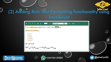 2. Creating a Rich Text Editor WYSIWYG Using HTML and JavaScript  -  Adding Functionality