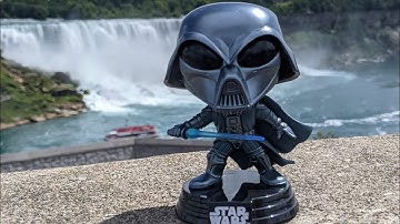 Funko Pop Star Wars Darth Vader Concept Series Bobble-head figure on location Niagara Falls Canada