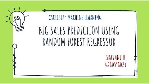 Machine Learning Project - Big Sales Prediction using Random Forest Regressor