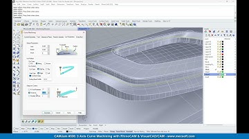 3 Axis Curve Machining in RhinoCAM and VisualCADCAM