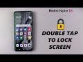 Redmi Note 15 Pro: How To Enable / Disable Double Tap To Lock Screen