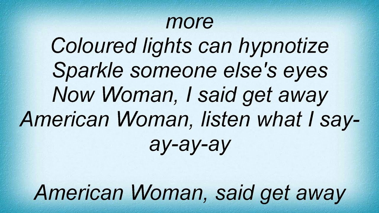 Krokus American Woman Lyrics YouTube