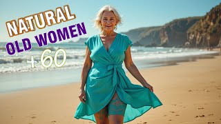 Natural Older Women Over 50 - Age-Defying Style The Asymmetrical Neck Wrap Cherry Red Dress