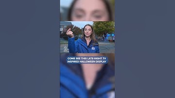 High schooler creates immersive late-night TV inspired Halloween display #halloween #jimmyfallon