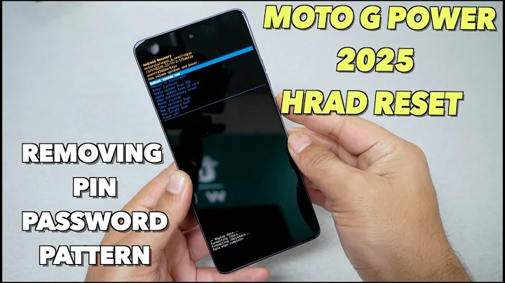 Moto G power 2025  How to Hard Reset Removing PIN, Password, pattern No PC