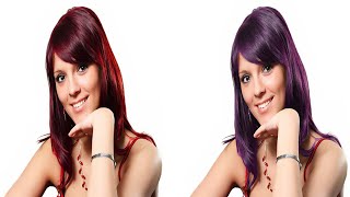How to change hair color in Photoshop screenshot 1