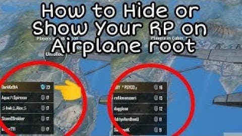 How To Hide Or Show Your Rp Info On Airplane | pubg mobile main rp Name Kise Band Kare | BALOCHA
