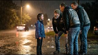 Little Girl Stood in the Rain Waiting for a Biker Who Forgot Her — 250 Angels Showed Up Instead