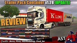 ["ETS2", "Euro Truck Simulator 2", "trailer mod Trailer Pack Container v1.28 UPDATE review"]