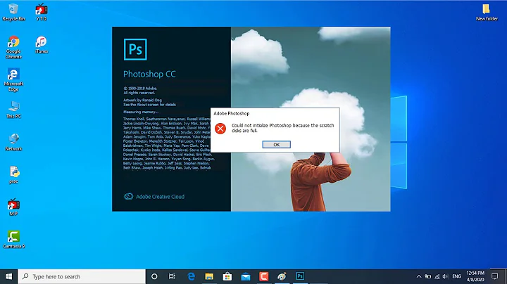 How to Fix Photoshop CC Could not initialize photoshop because scratch disks are full