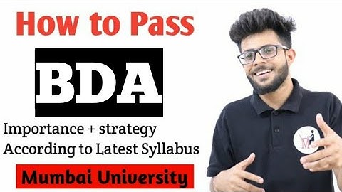 How TO Pass BDA  ( Big Data Analysis )