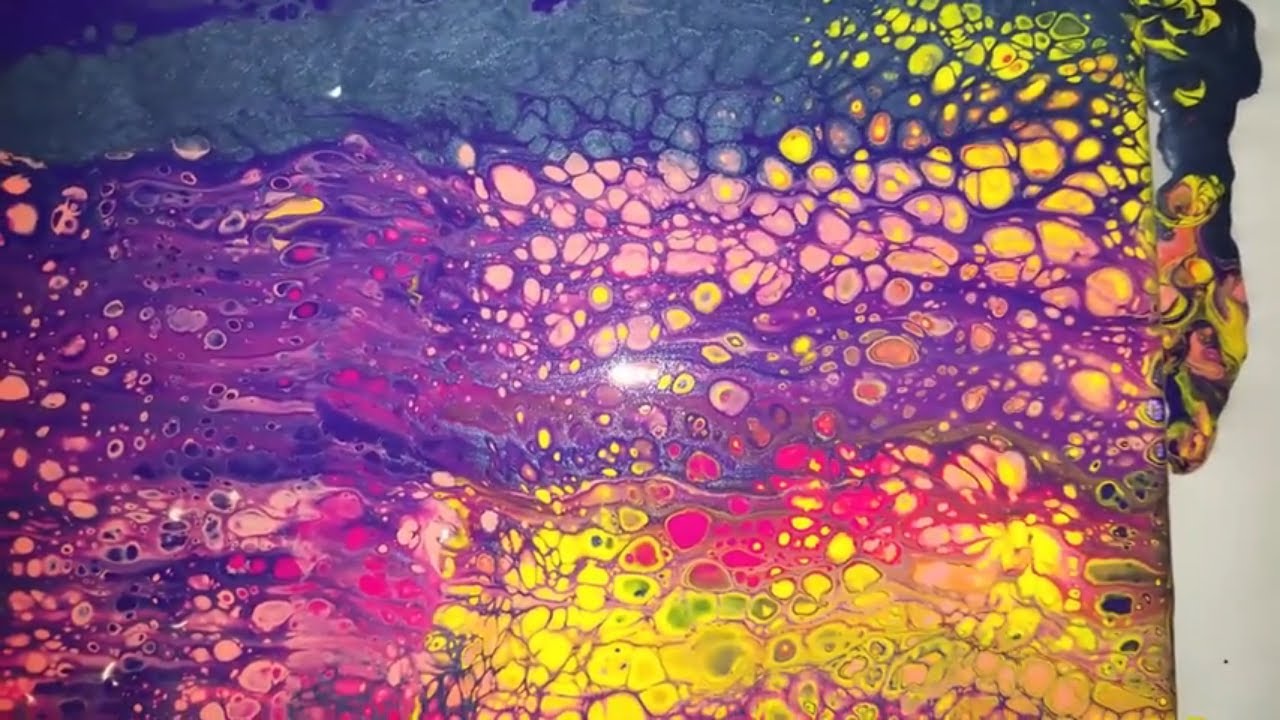 Loaded Swipe with a Ribbon. Pouring with fluid acrylics - YouTube