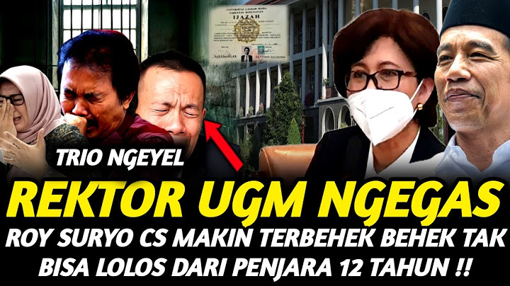 REKTOR UGM BERSAKSI DIPENGADILAN IJAZAH JOKOWI ASLI! TRIO NGEYEL ROY SURYO CS AKAN MASUK PENJARA!!