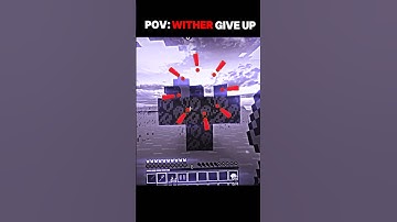 POV: Wither Finally Gives Up😳🔥 | Minecraft Shorts