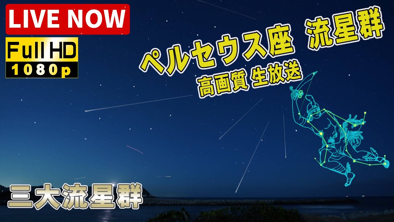【LIVE🔴】Perseids Meteor Shower 2021 ペルセウス座流星群ライブ Live streaming from