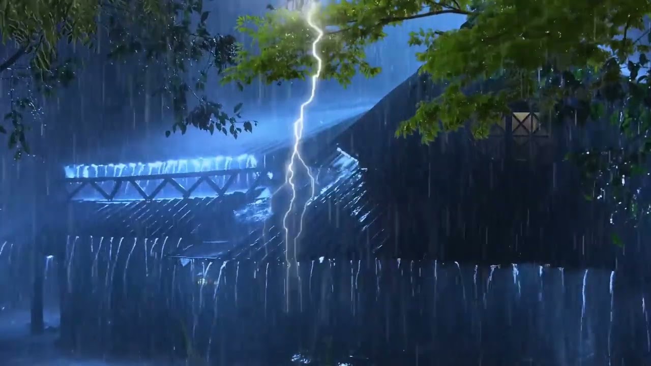 Endormez-vous en 5 minutes avec une forte pluie en forêt | Sons relaxants pour réduire le stress