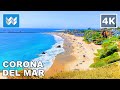 [4K] Corona Del Mar in Newport Beach, California USA - Scenic Walking Tour & Travel Guide 🎧 Binaural