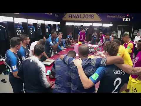 Paul Pogba dans les vestiaires avant la finale de la coupe du monde 2018